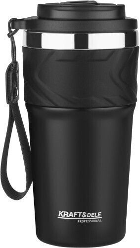 Kraft & Dele Ποτήρι Θερμός Ανοξείδωτο 620ml Kd4267 με Καλαμάκι