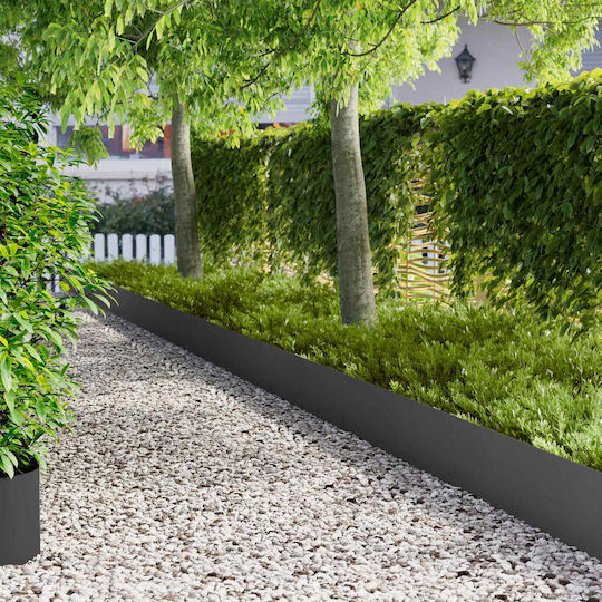 vidaXL Gardă Vie De Grădină Metalică Neagră 30cm x 1.03m 10 Bucăți