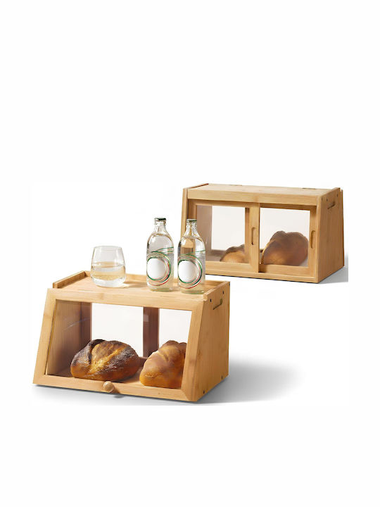 Navaris Ψωμιέρα από Bamboo Διάφανη 39.5x26x23cm