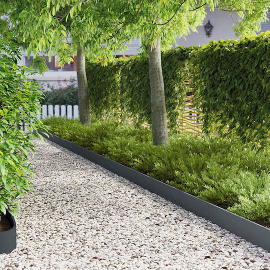 vidaXL Metallische Gartenhecke in Grau Farbe 15cm x 1.03m 10Stücke