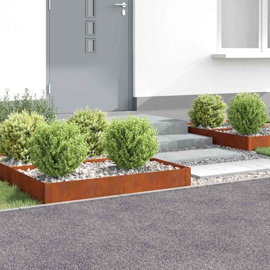 vidaXL Μπορντούρα Κήπου σε Καφέ Χρώμα 1m x 60cm 4τμχ