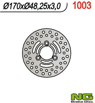 Front Brake Disc Suzuki Ltz Lta Ltf 250-500 170x3 Mm 3 Löcher