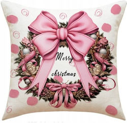 Ecarla Winter Christmas Pillowcase 45x45cm Wreath Pod120