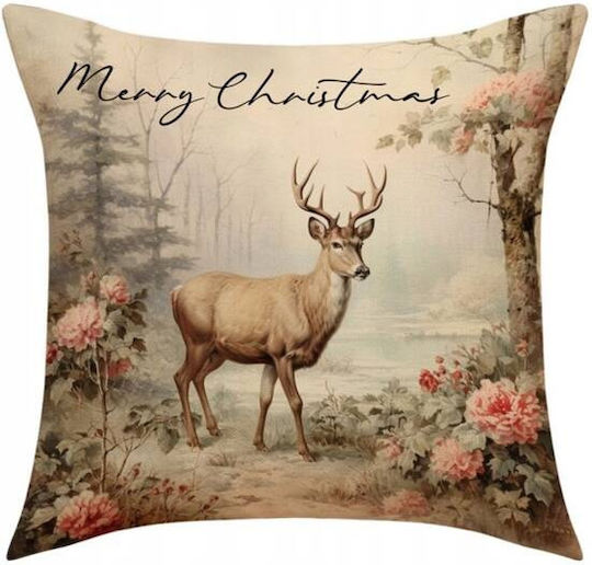 Ecarla Winter Christmas Pillowcase 45x45cm Deer Pod116