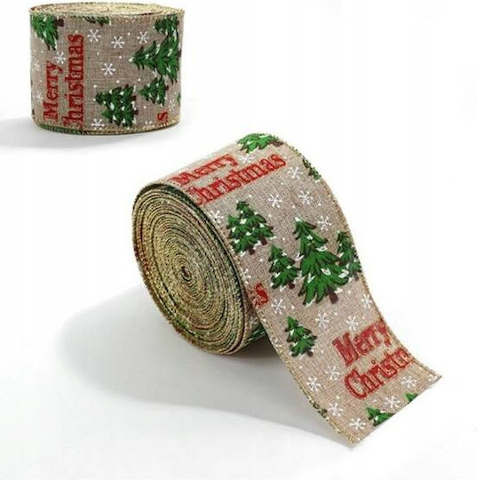 ecarla Weihnachtsgirlande Beiges Farbband 6.3x200cm