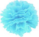 Paper Pompom Flower Ball Blue 50cm 1pc