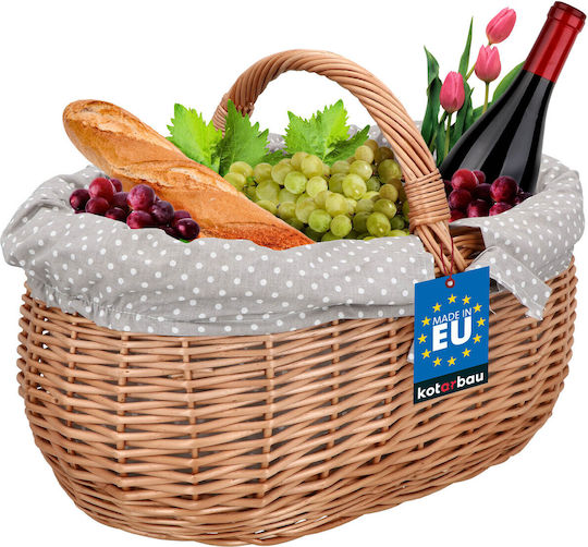 Korb Einkauf Picknick Pilze Ostern Oval Einsatz 47 cm