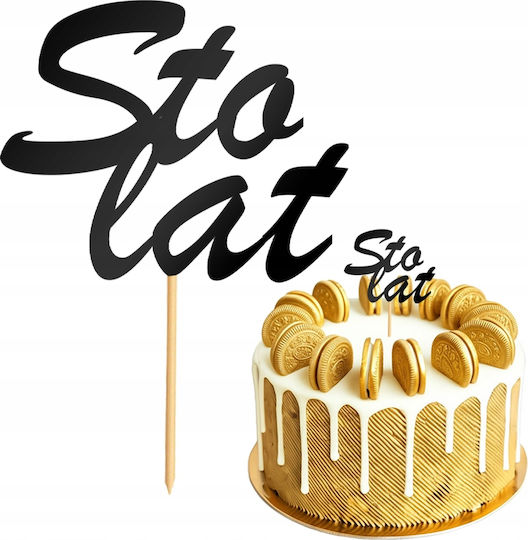 Topper Decoration Cake Ornament Sto Lat Birthday Party Black