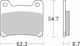 Sbs Мотоциклетни Накладки Kh88 Street Standard Керамични Черен Цвят