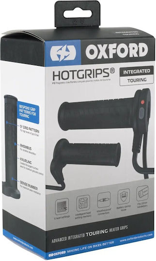 Oxford 12/2025 Heated Motorcycle Grips Advanced Touring Switch On Grip