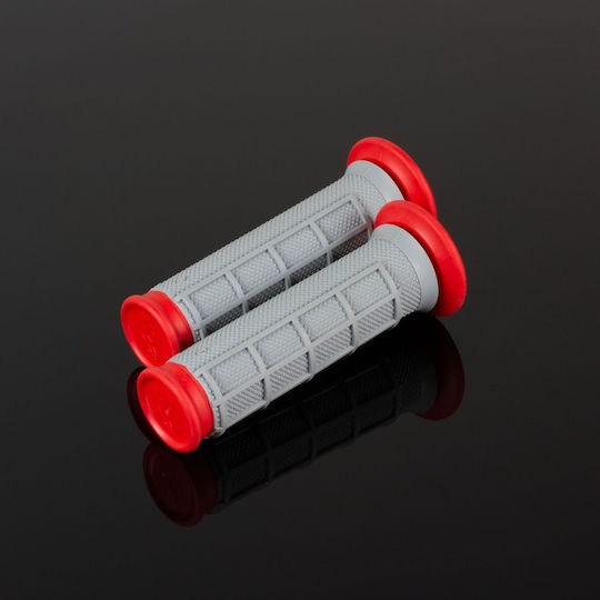Renthal Atv Dual Compound Waffle Grips Two-component Red