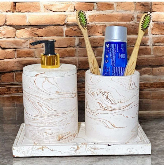 SteweHome Bathroom Accessory Set Resin Multicolour 3 Pieces