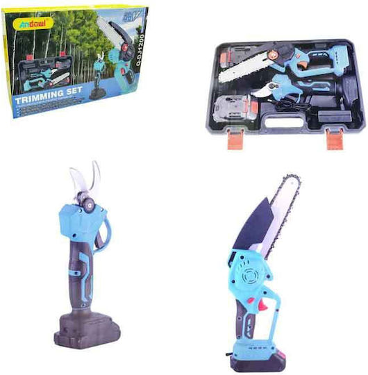 Andowl CT1298 Σετ Αλυσοπρίονο & Ψαλίδι Κλαδέματος Brushless 48V με Μπαταρίες