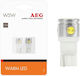 2x W5w Led T10 Retrofit Bulb Warm White Warm Light