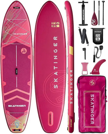 Skatinger Prana Aufblasbare SUP Board mit Länge 3.5m Rote