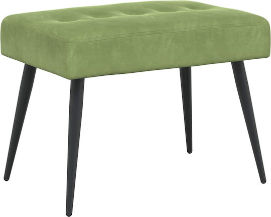 Taburet Tapițat cu Catifea Verde Deschis 60x40x45cm