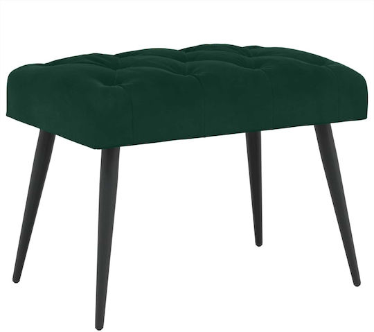 Taburet Tapițat Cu Catifea Verde Închis 60x40x45cm