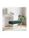 Stoff-Tabouret Mit Stoff Dunkelgrün 80x40x47cm