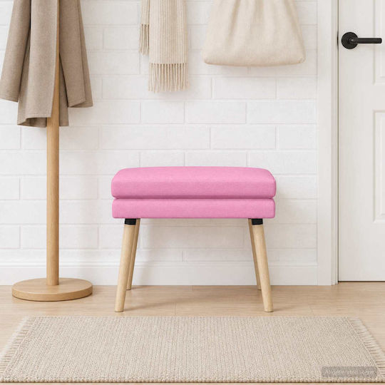 Stoff-Tabouret Mit Rosa Bezug 60x40x46cm
