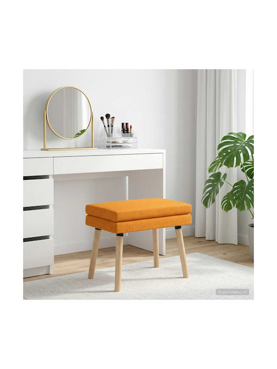 Fabric Upholstered Bench Stool Dark Yellow 60x40x46cm
