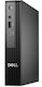 Dell Pro Micro QCM1250 SFF Настолен Компютър (i3-14100T/8GB DDR5/512GB SSD/W11 Pro) с Клавиатура (BG)