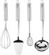 SteweHome Set of Metallic Cooking Utensils 4 Pieces White
