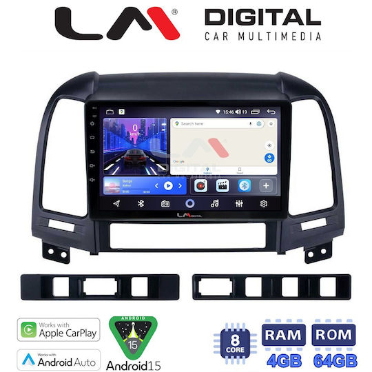LM Digital Car Audio System for Hyundai Santa Fe 2006 2013 Bluetooth USB Wi-Fi GPS Apple CarPlay Android Auto