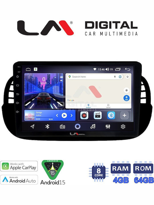 LM Digital Auto-Audiosysteme für Fiat 500 2007 > 2016 (Bluetooth/USB/Eingebautes Wi-Fi / GPS/Apple CarPlay/Android Auto)