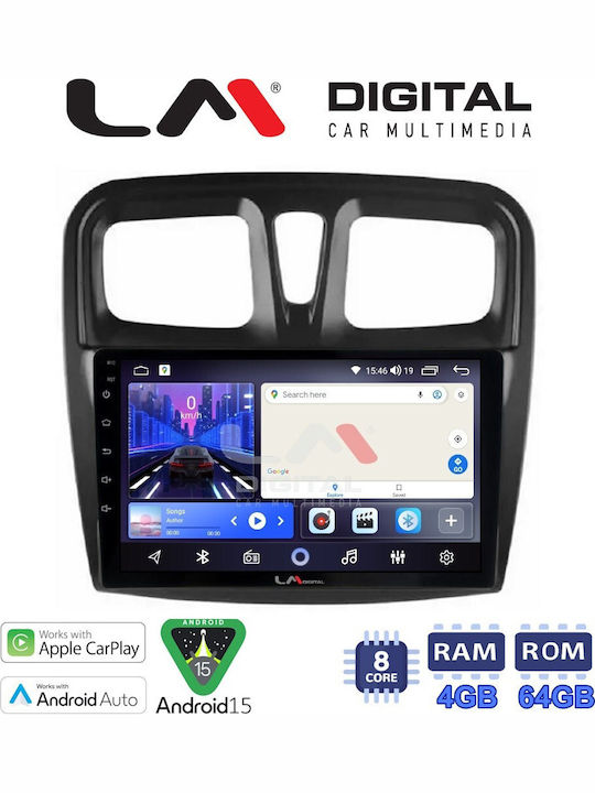 LM Digital Ηχοσύστημα Αυτοκινήτου για Dacia Sandero 2012 > 2020 (Bluetooth/USB/WiFi/GPS/Apple-Carplay/Android-Auto)