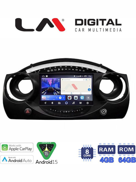 LM Digital Auto-Audiosystem für Mini Cooper 2001 > 2007 Bluetooth USB Eingebautes Wi-Fi GPS Apple CarPlay Android Auto