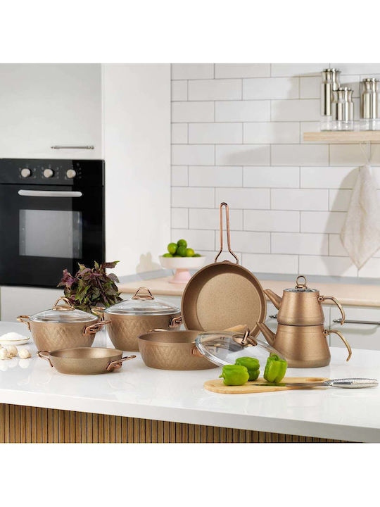 SteweHome Cookware Set from Aluminum with Non-stick Coating 11pcs