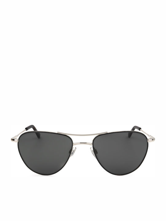 American Optical Unisex Sunglasses with Silver Frame and Black Lens