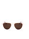 American Optical Unisex Sunglasses with Rose Gold Frame and Brown Lens