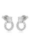 Jools Silver Hoop Earrings with Stones