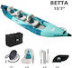 Aqua Marina Betta Caiac de Plastic de Mare pentru 3 Persoane Albastru