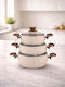 SteweHome Aluminum Pots Set with Stone Coating 6 Pieces