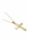 Men's Gold Cross 9K with Chain