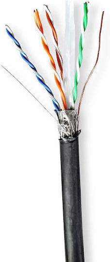 Nedis S/FTP Cat.6 (Gigabit) Καλώδιο Δικτύου Ethernet 100m Μαύρο