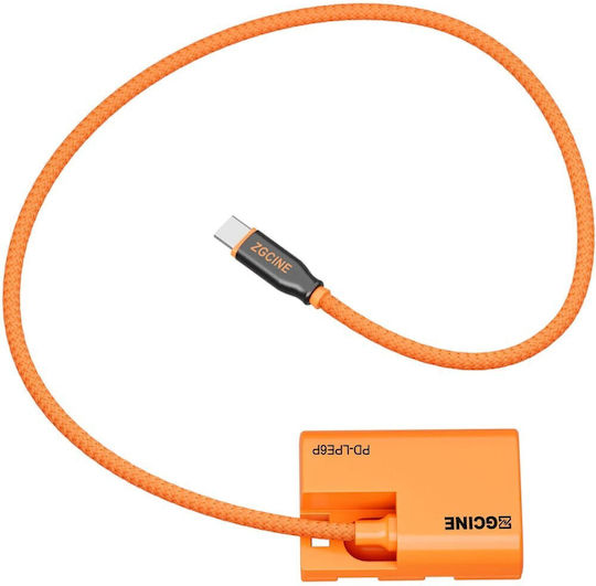 Τροφοδοτικό Zgcine Pd-lpe6p Usb-c To Lp-e6p Braided Dummy Battery Cable Συμβατό με Canon