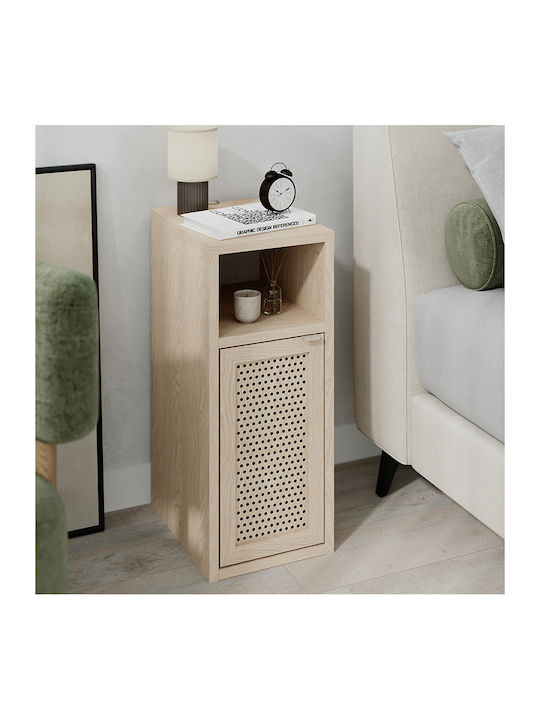 Bedside Table Inca Wooden Beige 25.2x32x60cm