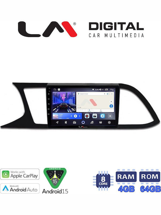 LM Digital Auto-Audiosystem für Seat Leon 2012 Bluetooth USB Eingebautes Wi-Fi GPS Apple CarPlay Android Auto