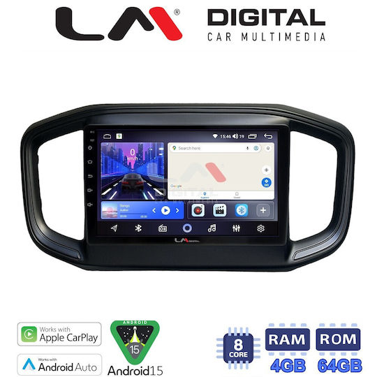 LM Digital Ηχοσύστημα Αυτοκινήτου για Fiat Strada 2021 (Bluetooth/USB/WiFi/GPS/Apple-Carplay/Android-Auto)