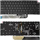 Laptop Keyboard for Dell Backlit without Frame with Frame English (US) Layout in Black Colour SX190525A