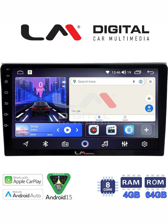 LM Digital Car Audio System for Audi A4 2001>2008 Bluetooth USB Wi-Fi GPS Apple CarPlay Android Auto
