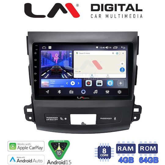 LM Digital Ηχοσύστημα Αυτοκινήτου για Peugeot 4007 Mitsubishi Outlander 2006>2012 (Bluetooth/USB/WiFi/GPS/Apple-Carplay/Android-Auto)
