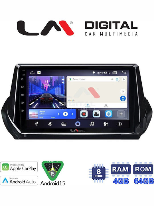 LM Digital Car Audio System for Peugeot 2008 208 2012 Bluetooth USB Wi-Fi GPS Apple CarPlay Android Auto