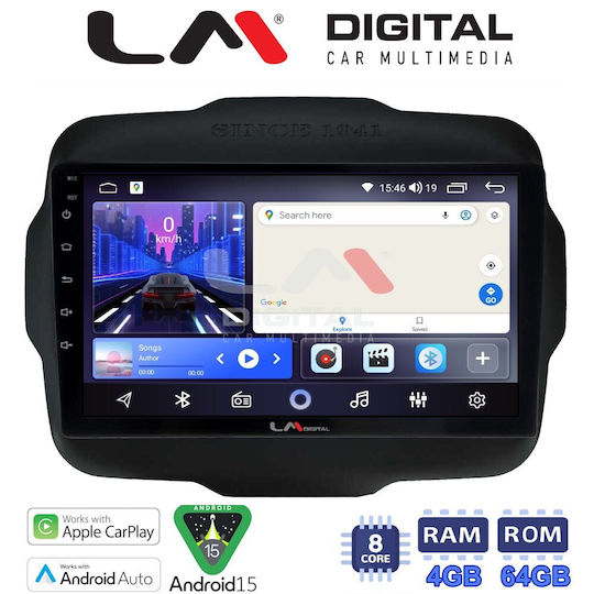LM Digital Ηχοσύστημα Αυτοκινήτου για Jeep Grand Cherokee 2014+ (Bluetooth/USB/WiFi/GPS/Apple-Carplay/Android-Auto)