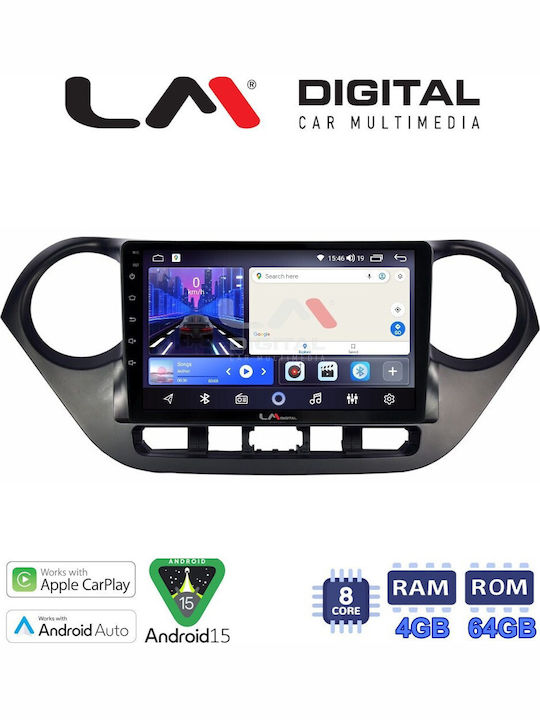 LM Digital Auto-Audiosystem Für Hyundai i10 2014 Bluetooth USB Eingebautes Wi-Fi GPS Apple CarPlay Android Auto