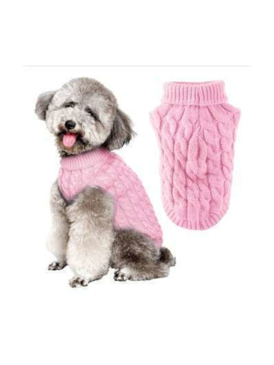 Hundeshirt Warmer Weiches Strickpullover Rosa Größe L