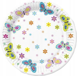 Farfurii Din Hârtie Cu Fluturi De Primăvară 18cm 8 Bucăți Farfurii Din Hârtie Cu Fluturi De Primăvară 18cm 8 Bucăți